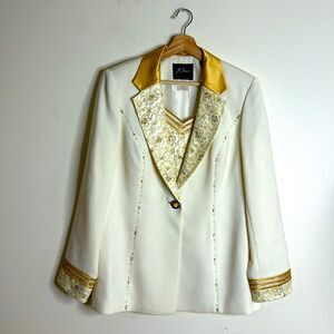 Vtg Milano Paris New York ladies glam blazer slightly embellished size 14